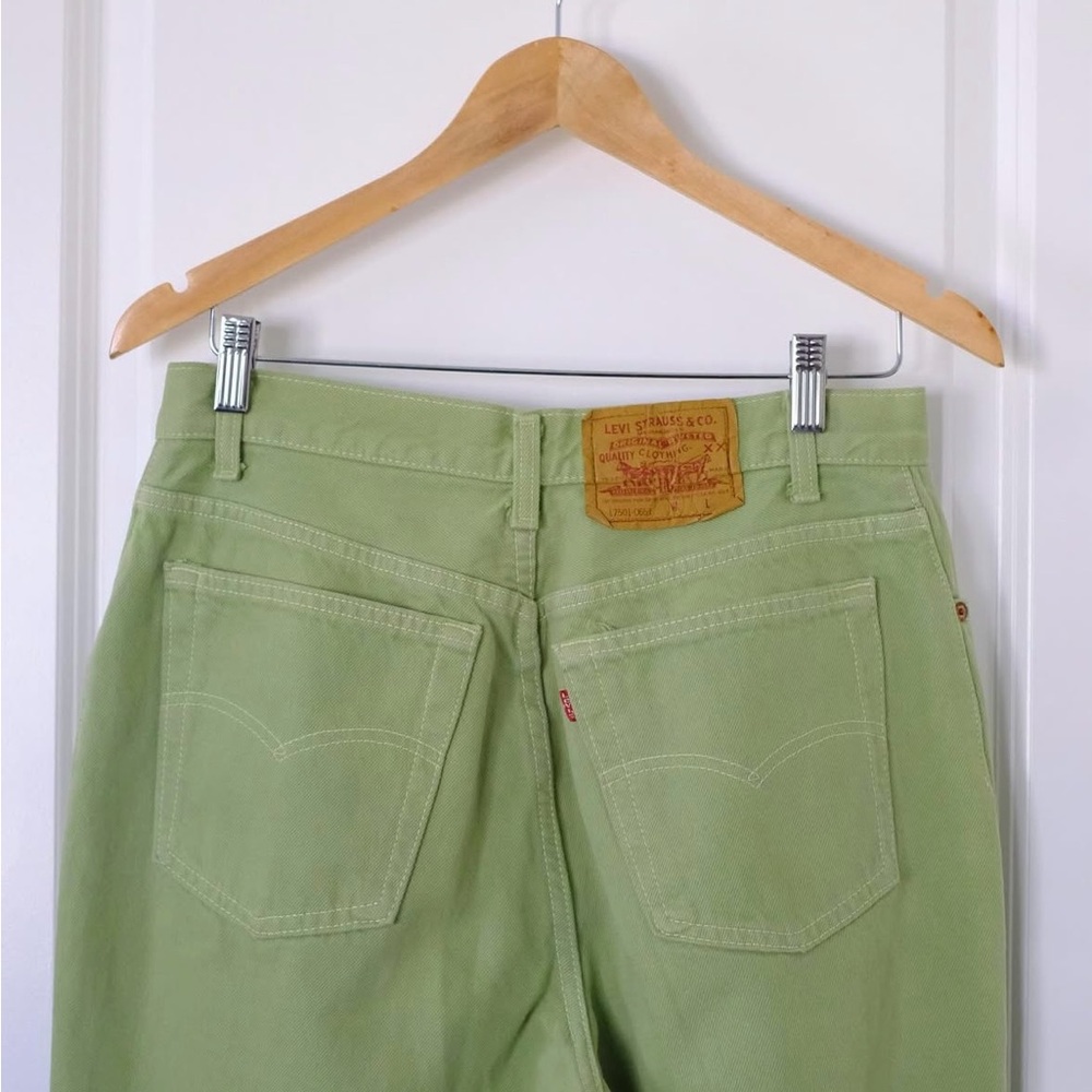 VTG Levi's Matcha Green Dyed Straight-Leg Denim ONE OF A KIND 30in waist